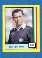 THE GREAT FOOTBALL '90 Vallardi-Figure-Sticker No. 358 - MAGNI - REFEREE - New picture