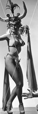 RARE  Vintage 60s  8x10 b/w Transparency Negative Burlesque Art Candy Barr 1 picture