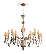 Lladro Ivy and Seed 16 Lights Chandelier. Large Flat Model. Spices (US) 01023877 picture