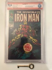Iron Man #1 CBCS 9.6 WP Signed By Stan Lee - Origin of Iron Man Retold picture