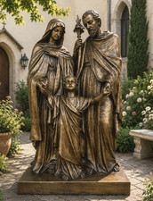 + Bronze statue of The Holy Family, 60