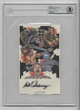 Arnold Schwarzenegger Conan Predator Original Art Sketch Card Signed 1/1 BAS picture