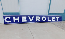 Original 1940's Chevrolet Dealership Porcelain Sign 20' Vintage Chevy picture