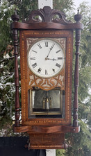 Antique C 1885 New Haven Anglo American Regulator Wall Clock - SERVICED - RARITY picture