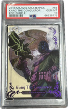 2018 Marvel Masterpieces Epic Purple Kang The Conqueror #56 PSA 10 SP **BONUS** picture