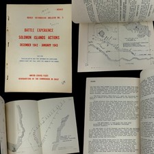RARE WWII 1942-1943 SECRET Solomon Islands US Navy Military Intelligence Report picture