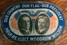 Woodrow Wilson Presidential Campaign Jugate Democratic Donation Bank Collector picture