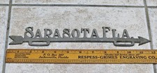 Vintage Sarasota Florida License Plate Topper Booster Sign Tag Fla picture