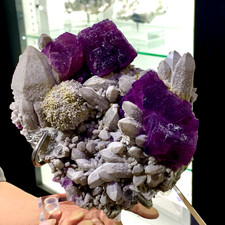 6.27LB Natural velvet purple fluorite with Mongolia cluster crystal mineral picture