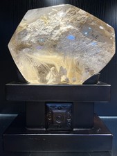 Rare Inclusion Quartz Display, Natural Phantom Crystal for Feng Shui Decor picture