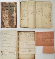 1830-50 antique HENRY DEARBORN milton mills nh GENERAL STORE LEDGER 250p history picture