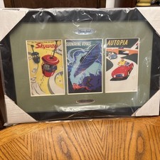 Disneyland 50th Tomorrowland Framed Pin Set Skyway Submarines Autopia LE1000 picture