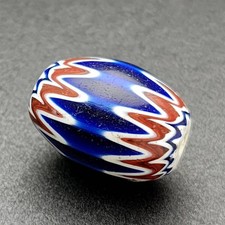 Snubull Chevron Large Bead 6 Layer Venetian Glass Rosetta Antique Beads picture