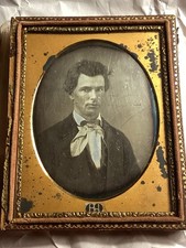 Antique 1840s-1850s Daguerreotype ~ Young American Street Fighting Man 1/6th picture