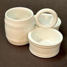 1942 WW2 WEHRMACHT GERMAN ARMY OFFICER PORCELAIN PEPPER AND SALT DISH MESS HALL picture