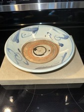 LARGE CHINESE 19th CENTURY ANTQUE LOW BOWL 9” X 2” ~ GOOD CONDITION picture