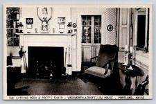 Wadsworth-Longfellow House Sitting Room & Poet's Chair Portland Maine RPPC picture