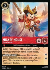 Mickey Mouse, Pirate Captain - FOIL - Azurite Sea - Lorcana TCG picture