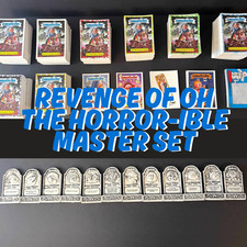 2019 GARBAGE PAIL KIDS REVENGE OF OH THE HORROR-IBLE MASTER SET, GOLD, RED, CS picture