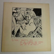 VINTAGE EDD CARTIER DETECTIVE PULP ORIGINAL ART 1949 KING FEATURES RIGHTFUL HEIR picture