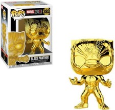 Marvel Studios 10 POP Marvel Black Panther Vinyl Bobble Head #383 [Gold Chrome] picture