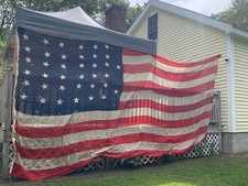 Antique 1876 American Flag – 16ft x 8ft – Family Provenance, Hand-Sewn picture