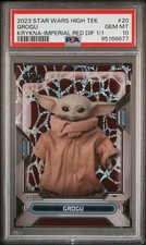 *PSA 10 TRUE 1/1* Grogu 2023 Topps Star Wars High Tek Red 1/1 Superfractor Child picture