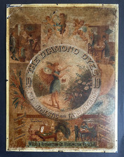Oldest (1880s) Version Diamond Dyes Tin Lithographed sign/cabinet