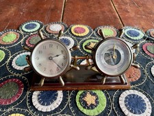RARE CHELSEA CORVETTE DESK CLOCK AND BAROMETER made for NEGUS COMPANY picture