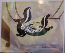 Chuck Jones Signed Animation Cel-Kitty Catch-Pepe Le Pew-Pristine Auction LOA picture