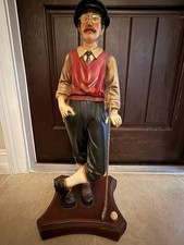 Complete 28 in Golfer Statue w glasses ball & golf club Pls See Descript Re Ship picture