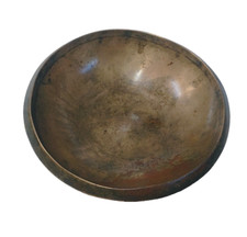 1900's Vintage Antique Brass / Bronze Hand Made Thick Heavy Herbs Taking Bowl picture