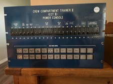 NASA Space Shuttle Trainer II power console. Johnson Space Center astronaut used picture