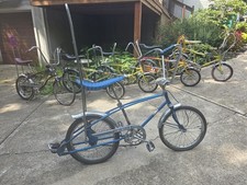 68 AMF SKEETER 2+1  BLUE WHEELIE BAR RARE Muscle RAIL Original BANANA SEAT BIKE picture