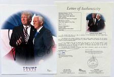 PRESIDENT DONALD TRUMP VICE MIKE PENCE DUAL SIGNED 8X10 PHOTO 2016 2020 MAGA JSA picture
