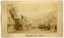 Three Albumen Photos Silver Mining Town Garfield, CO Destroyed by Fire 1880s picture