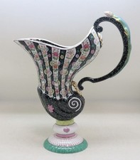HEREND Chinoiserie Xi'an Black Fancy Jug Lizard Rare picture