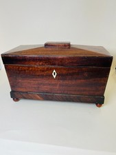 Lovely Antique Wooden Vanity Box, Missing One Insert With Shell Design picture