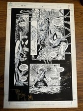 TODD McFARLANE ORIGINAL ART… SPIDER-MAN HOLDING COCAINE picture