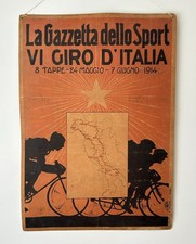 RARE 1914 Giro d'Italia Cycling Bicycle Race Poster La Gazzetta dello Sport picture