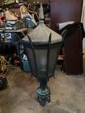 1920’s Gothic Chicago Street Lantern in Cast Bronze Novalux for GE picture