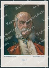 Fritz Wichgraf orig color portrait Wilhelm I coat of arms nobility Hohenzollern Potsdam 1904 picture