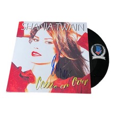 SHANIA TWAIN SIGNED AUTOGRAPH COME ON OVER LP VINYL BECKETT BAS picture
