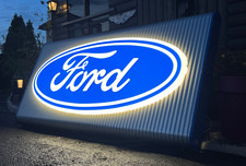 RARE 1980’s FORD ILLUMINATED DEALER SIGN SHOWROOM GARAGE SIGN - RS COSWORTH picture