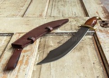 Pirate Sea Marauder Knife Cutlass Short Sword SHARP + Leather Sheath SOLID picture