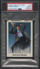 1989 ROTTEN TO THE CORE #26 DONALD TRUMP PSA 9 AUTO 10 picture