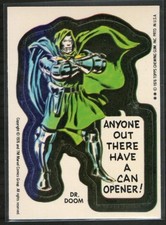 1976 Topps Dr. Doom Color Variant Rare Marvel Super-Heroes Sticker Vintage 1/1 picture