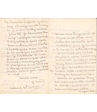 SAND George, novelist. Autograph letter to the director of the Odeon, Félix Duques picture