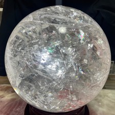 173LB Natural High quality Rainbow clear crystal big ball Quartz Crystal Sphere picture