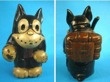 Vintage Norakuro Carrying Gun Piggy Bank Antimony 12cm Very Rare picture